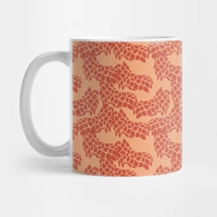 Burnt Orange Animals Neck Abstract Giraffe Burnt Orange Animal Mug